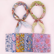 Printed Cotton Bandanas, Unisex Neck & Head Wrap, Lightweight Bandana, Eco-Friendly Scarf, Style Cotton Bandana - 10pcs
